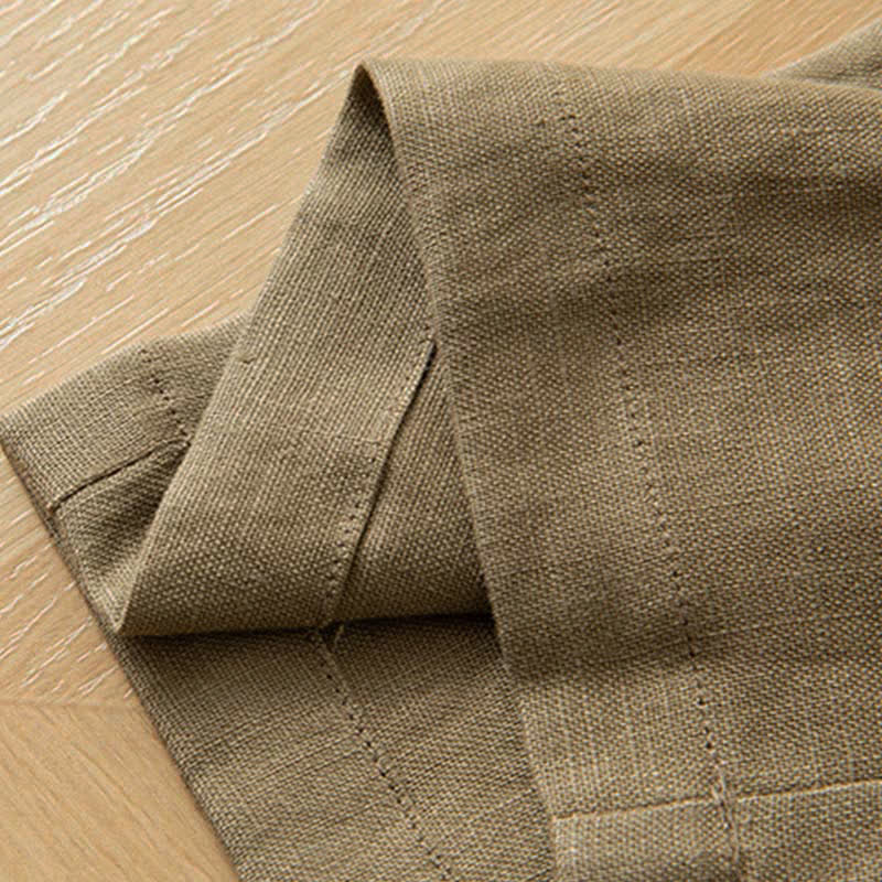 Buddha Stones Pantalones largos de mujer de primavera con cintura elástica alta, pernera ancha y bolsillos laterales. - image 11