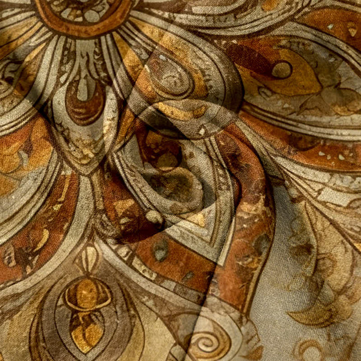 Buddha Stones Pantalones de mujer de algodón con estampado de mandala paisley, cintura elástica y bolsillos. - image 8