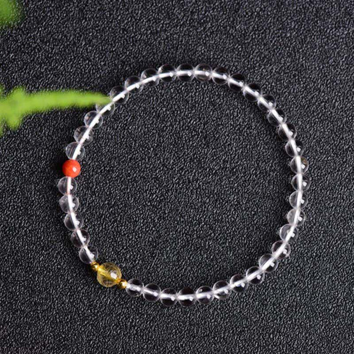 Buddha Stones Pulsera de cuarzo transparente natural - image 2