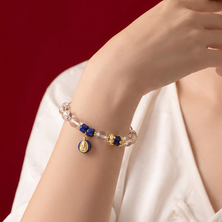 Buddha Stones Pulsera protectora Zakiram de cuarzo transparente - image 4