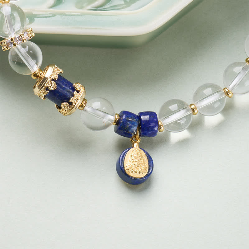Buddha Stones Pulsera protectora Zakiram de cuarzo transparente - image 8