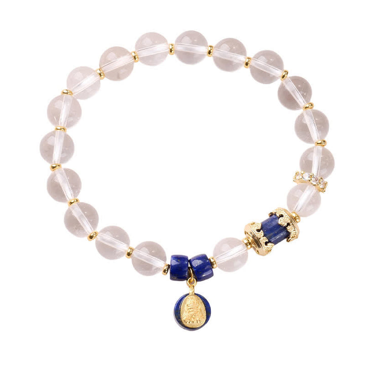 Buddha Stones Pulsera protectora Zakiram de cuarzo transparente - image 3