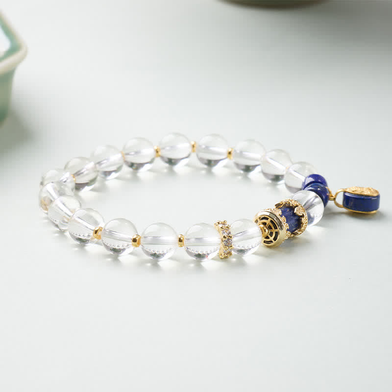 Buddha Stones Pulsera protectora Zakiram de cuarzo transparente - image 2