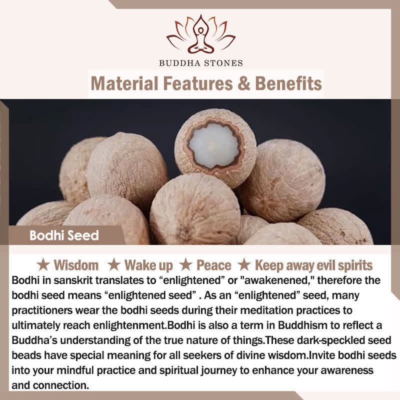 Buddha Stones Pulsera de pureza y sabiduría con forma de pata de gato y madera de ébano de Bodhi Seed - image 4