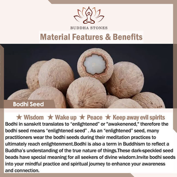 Buddha Stones Pulsera de pureza y sabiduría con forma de pata de gato y madera de ébano de Bodhi Seed - image 4