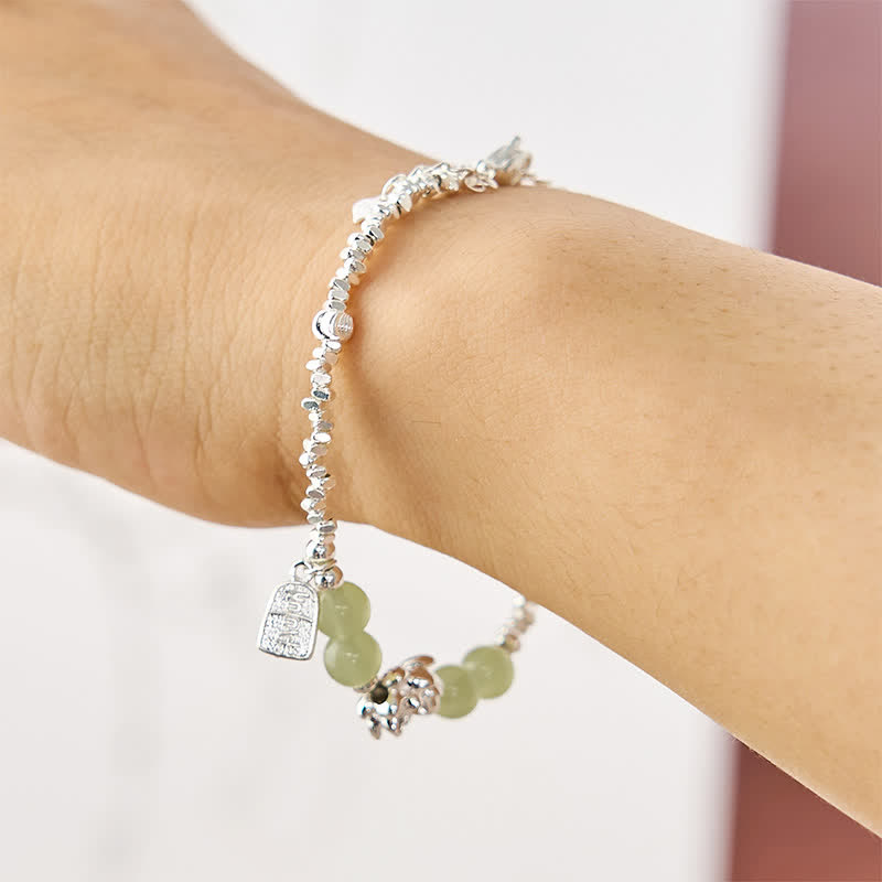 Buddha Stones Pulsera de abundancia con dije de loto, jade y alegría, con cuentas de cobre. - image 4