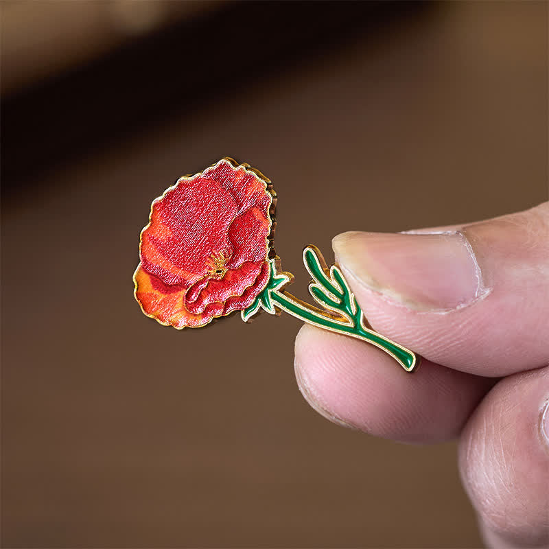 Buddha Stones Broche pequeño de cobre con forma de nomeolvides, amapola, lirio de los valles, hortensia y altramuz - image 8