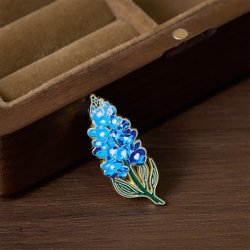 Buddha Stones Broche pequeño de cobre con forma de nomeolvides, amapola, lirio de los valles, hortensia y altramuz - image 18