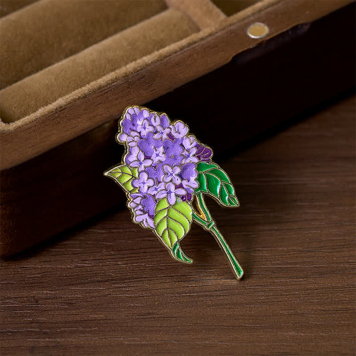 Buddha Stones Broche pequeño de cobre con forma de nomeolvides, amapola, lirio de los valles, hortensia y altramuz - image 13