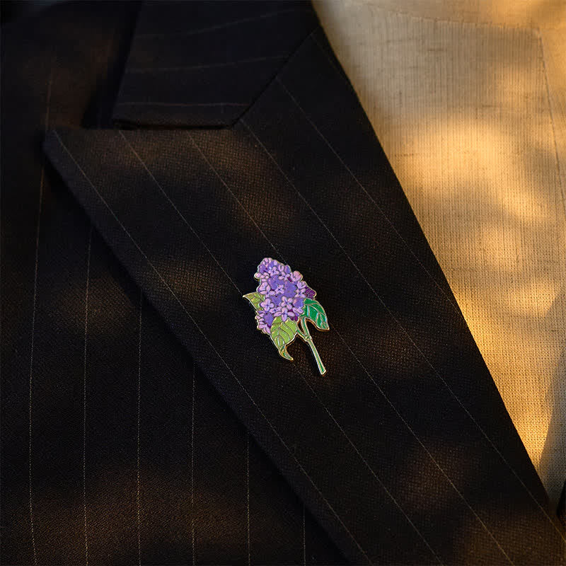 Buddha Stones Broche pequeño de cobre con forma de nomeolvides, amapola, lirio de los valles, hortensia y altramuz - image 15