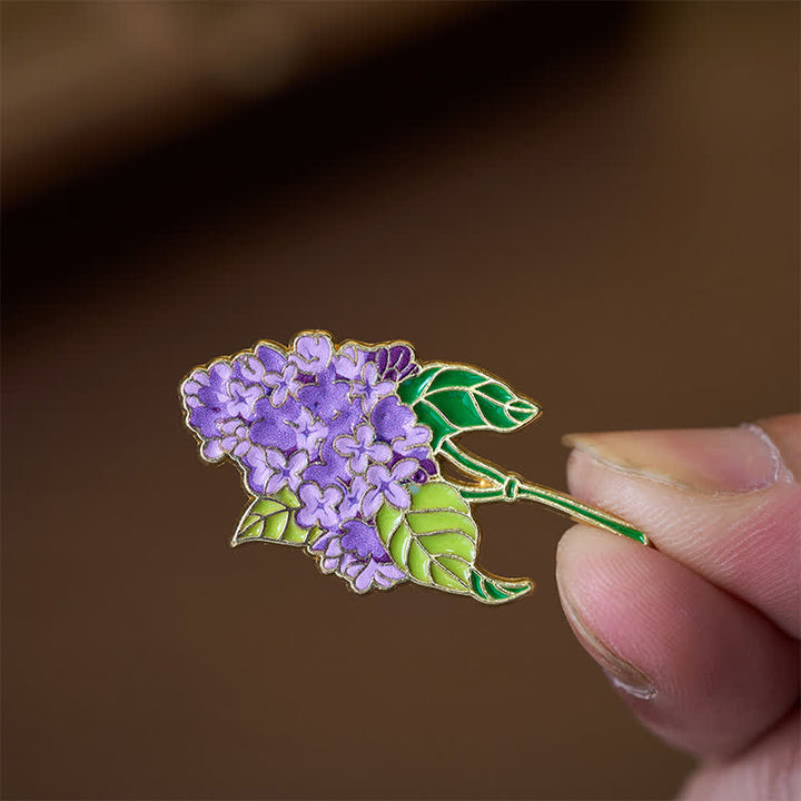 Buddha Stones Broche pequeño de cobre con forma de nomeolvides, amapola, lirio de los valles, hortensia y altramuz - image 14