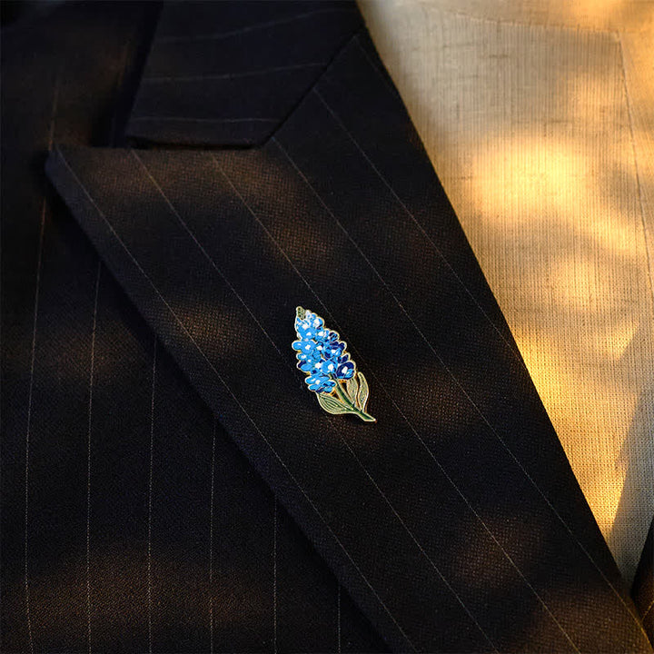 Buddha Stones Broche pequeño de cobre con forma de nomeolvides, amapola, lirio de los valles, hortensia y altramuz - image 20