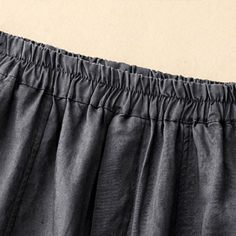 Buddha Stones Pantalones de lino de verano para mujer, de corte ajustado y con bolsillos. - image 20