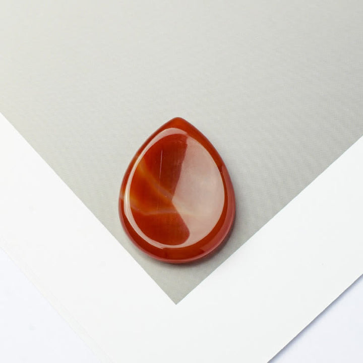 Buddha Stones Piedra antiestrés con forma de lágrima, cristal protector, decoración, 34*26*7,8 cm - Ágata roja natural (el color puede variar) - 34*26*7,8 mm - image 16