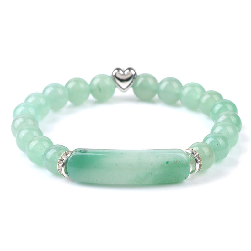 Buddha Stones Pulsera curativa de amatista, ojo de tigre, lapislázuli verde, aventurina, rodonita y jaspe dálmata - Aventurina verde (circunferencia de la muñeca: 15-16 cm) - image 10