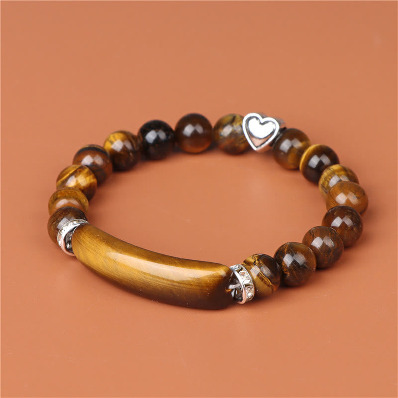 Buddha Stones Pulsera curativa de amatista, ojo de tigre, lapislázuli verde, aventurina, rodonita y jaspe dálmata - image 6