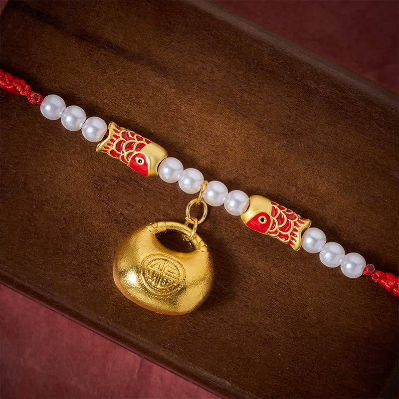 Buddha Stones Collar ajustable para mascotas, para gatos y perros, con diseño de pez koi trenzado rojo y símbolo de la fortuna. - image 11