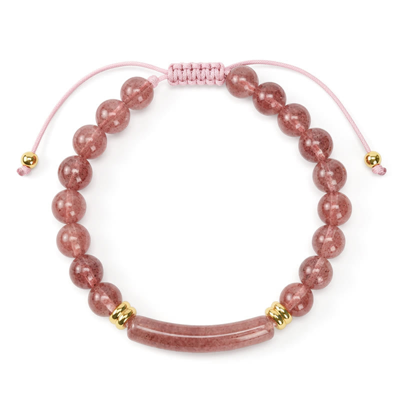 Buddha Stones Pulsera de transformación positiva con aventurina verde amatista, ojo de tigre y cuarzo fresa - image 21
