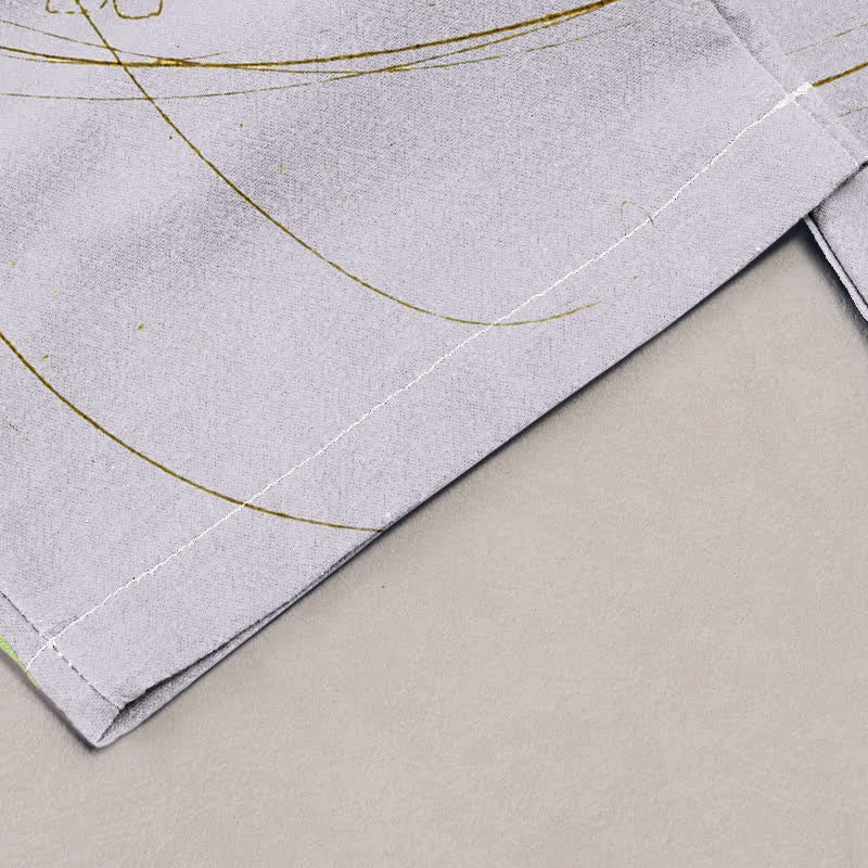 Buddha Stones Pantalones de mujer de algodón puro con estampado floral y mariposas estilo bohemio, cintura elástica y bolsillos. - image 1