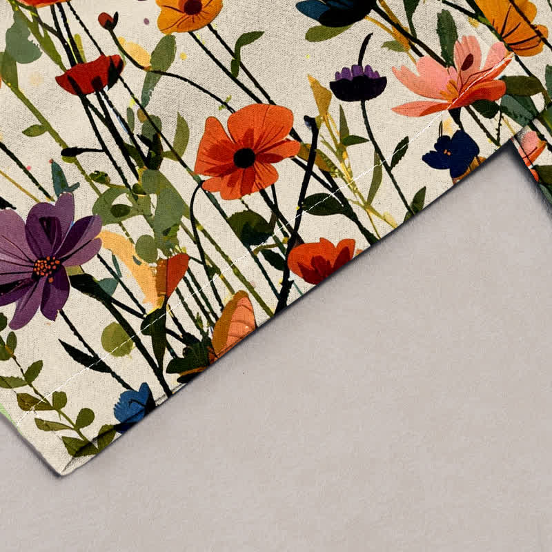 Buddha Stones Pantalones de mujer de algodón puro con estampado floral bohemio de mariposas y cintura elástica con bolsillos. - image 1