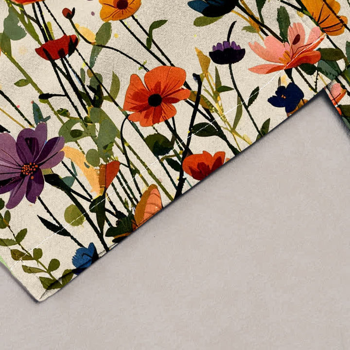 Buddha Stones Pantalones de mujer de algodón puro con estampado floral bohemio de mariposas y cintura elástica con bolsillos. - image 1