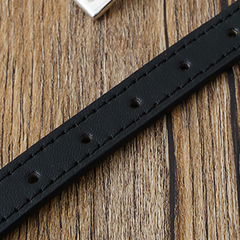 Buddha Stones Collar ajustable para mascotas Tiger Eye Leather Courage para gatos y perros - image 15