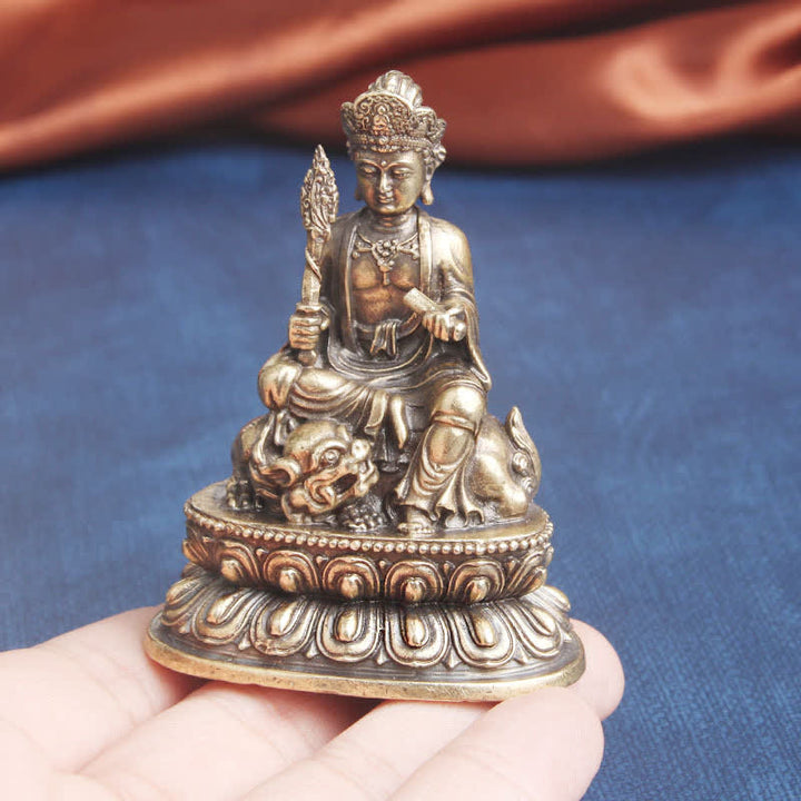Decoración de estatua de cobre Manjusri Bodhisattva Serenity - image 3