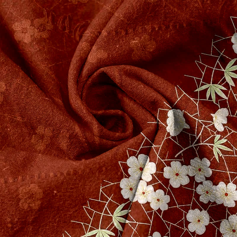 Buddha Stones Pantalones de mujer de algodón puro con estampado floral, cintura elástica y bolsillos. - image 2