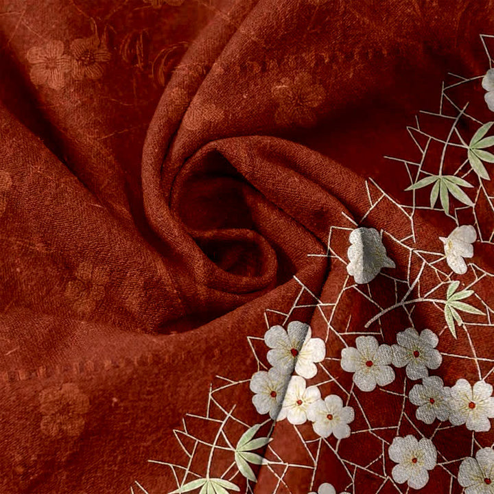 Buddha Stones Pantalones de mujer de algodón puro con estampado floral, cintura elástica y bolsillos. - image 2
