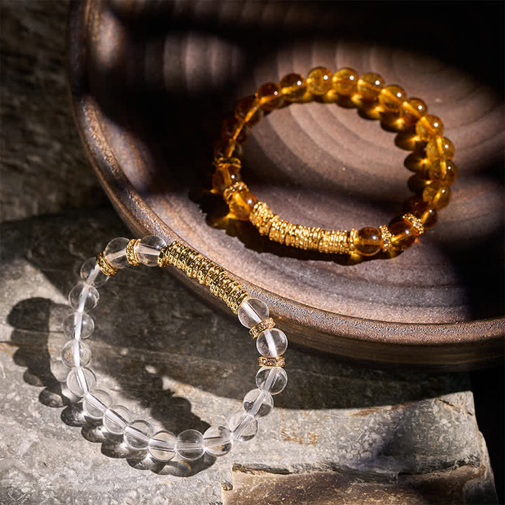 Buddha Stones Pulsera de protección con cuarzo citrino transparente natural para el viaje - image 16