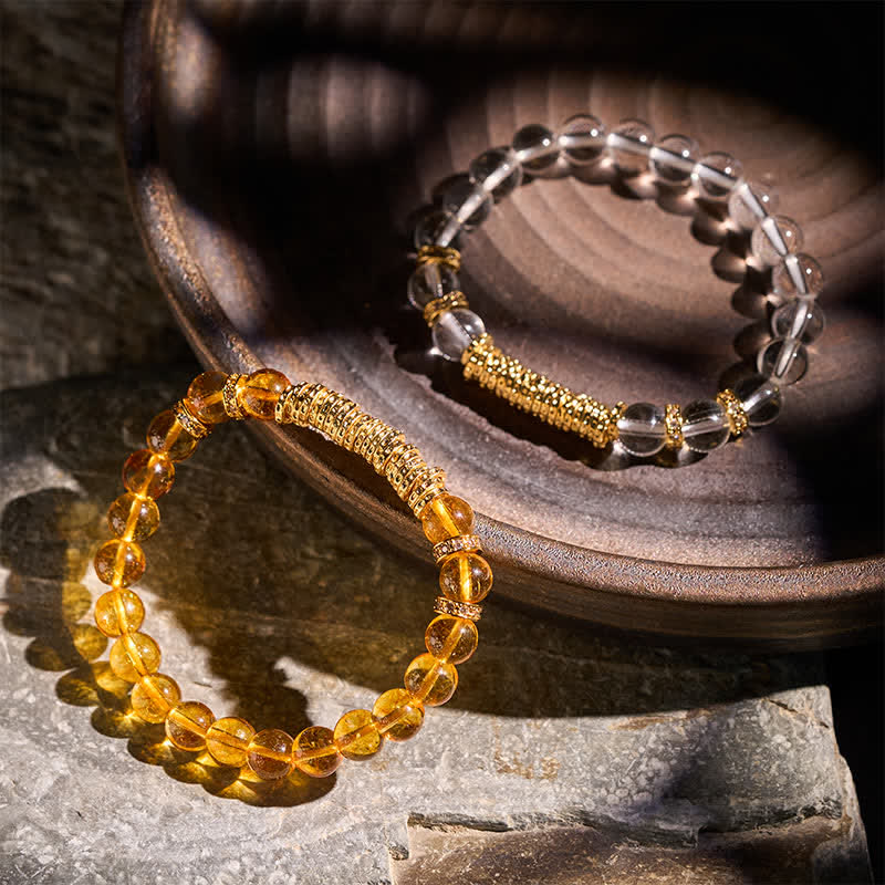 Buddha Stones Pulsera de protección con cuarzo citrino transparente natural para el viaje - image 17