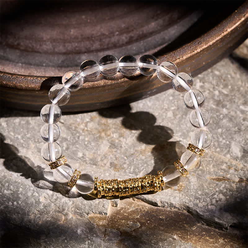 Buddha Stones Pulsera de protección con cuarzo citrino transparente natural para el viaje - image 1