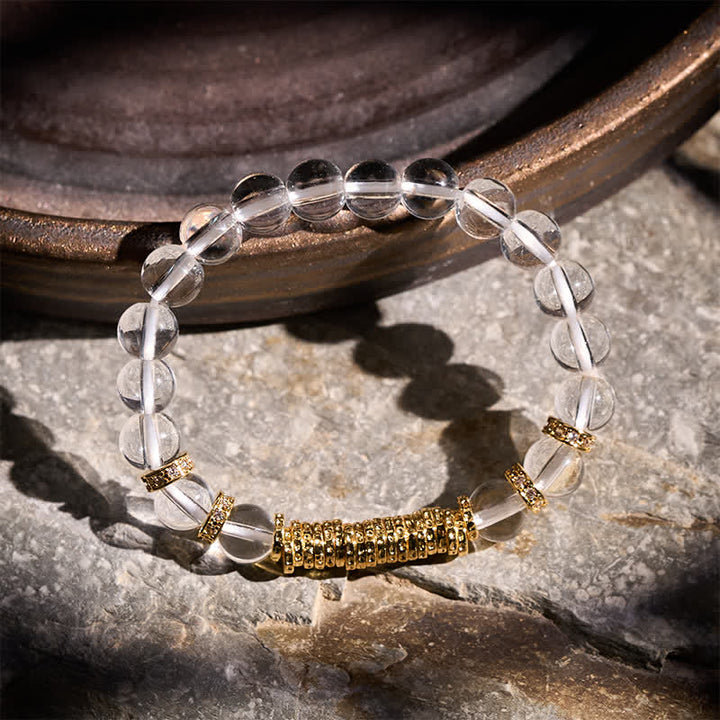 Buddha Stones Pulsera de protección con cuarzo citrino transparente natural para el viaje - image 1