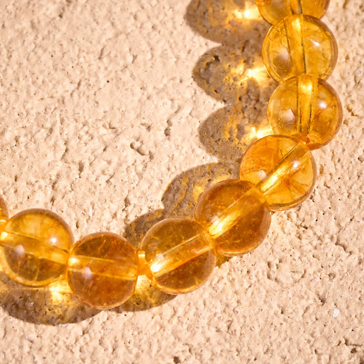 Buddha Stones Pulsera de protección con cuarzo citrino transparente natural para el viaje - image 12