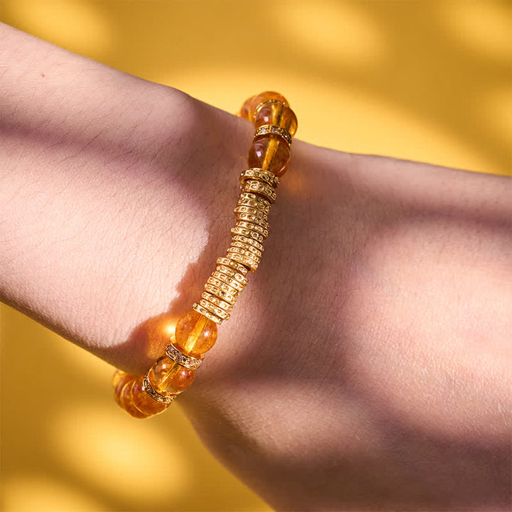 Buddha Stones Pulsera de protección con cuarzo citrino transparente natural para el viaje - image 15