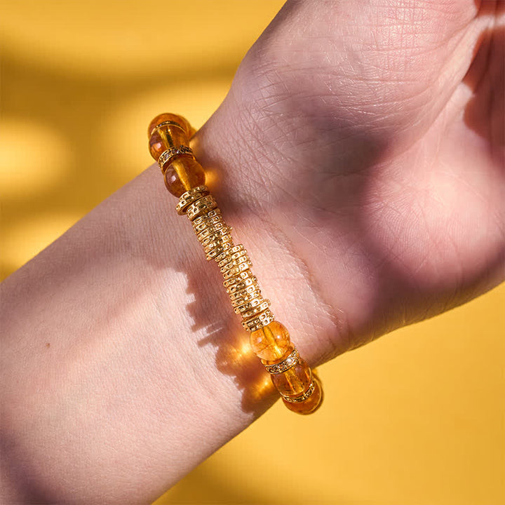 Buddha Stones Pulsera de protección con cuarzo citrino transparente natural para el viaje - image 14