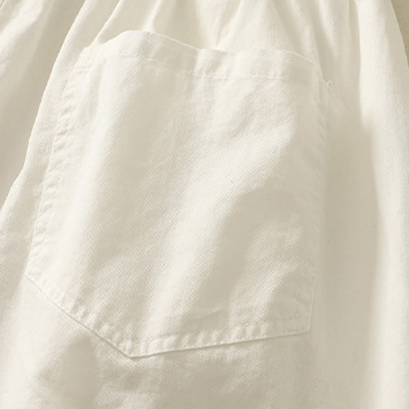 Buddha Stones Pantalones de verano informales para mujer con cintura elástica, corte ajustado y bolsillos. - image 17