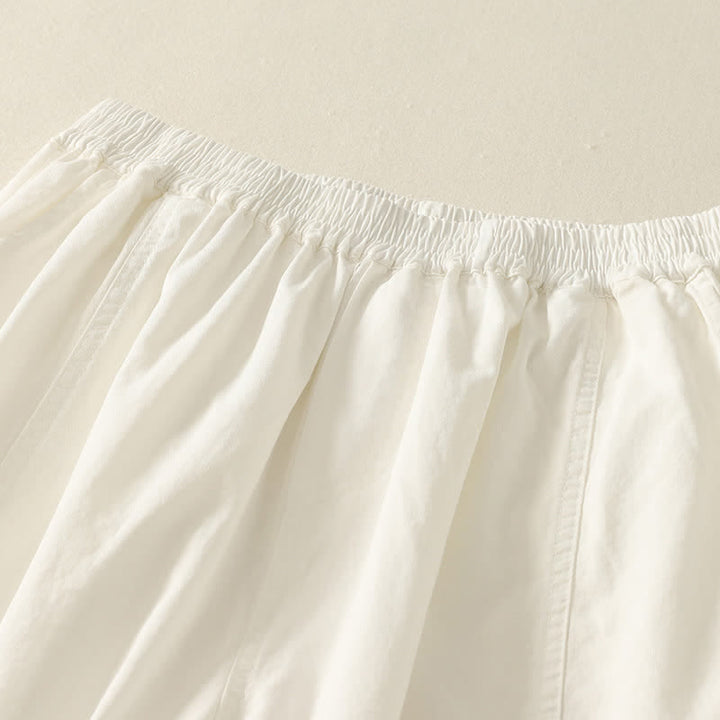 Buddha Stones Pantalones de verano informales para mujer con cintura elástica, corte ajustado y bolsillos. - image 15
