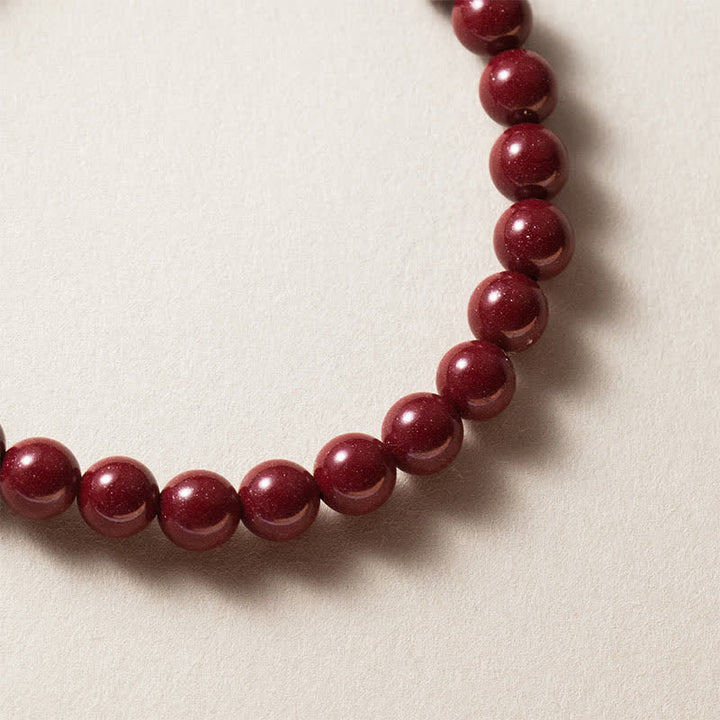 Buddha Stones Pulsera de bendición de bambú de plata de ley 999 con cinabrio - image 4