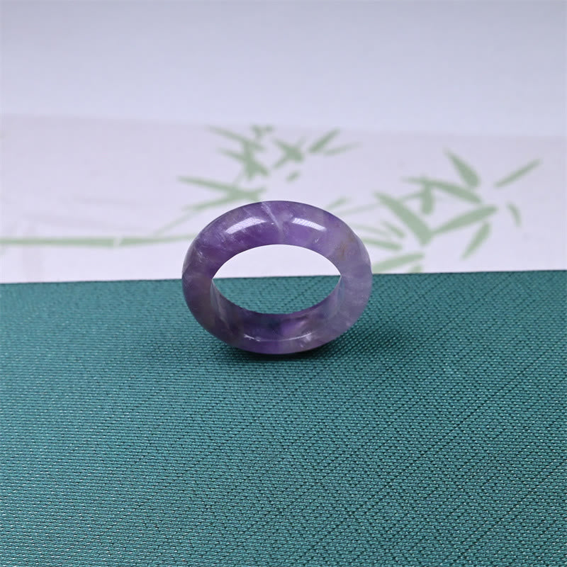 Buddha Stones Anillo de amatista natural para la conciencia espiritual - image 4