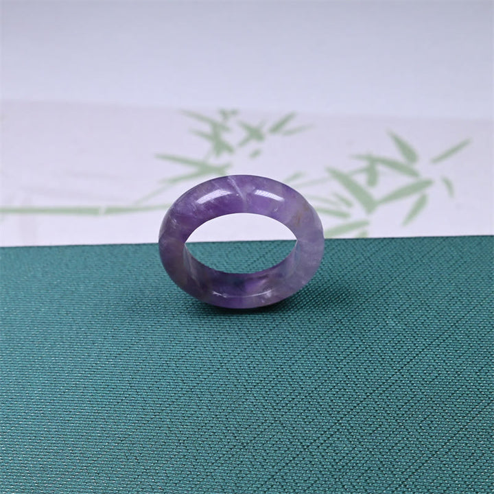 Buddha Stones Anillo de amatista natural para la conciencia espiritual - image 4