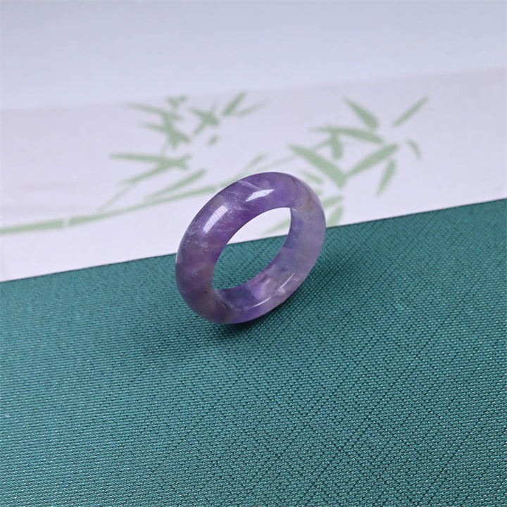 Buddha Stones Anillo de amatista natural para la conciencia espiritual - image 2