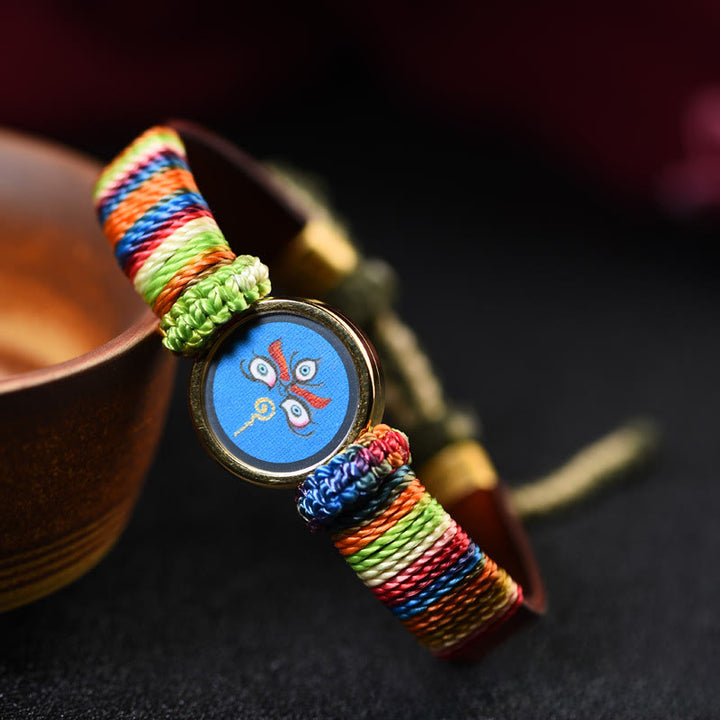 Buddha Stones Pulsera tibetana con la bendición del ojo de Buda de los cinco dioses de la riqueza de las cinco direcciones - image 14