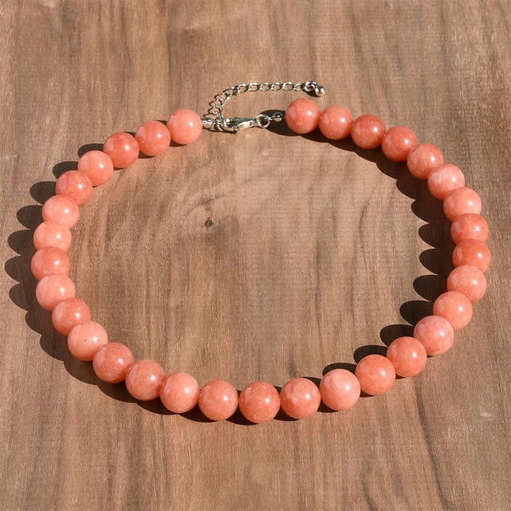 Buddha Stones Collar con cuentas de turmalina aguamarina de cristal natural de 12 mm para sanación. - Piedra solar natural (el color puede variar) - image 13
