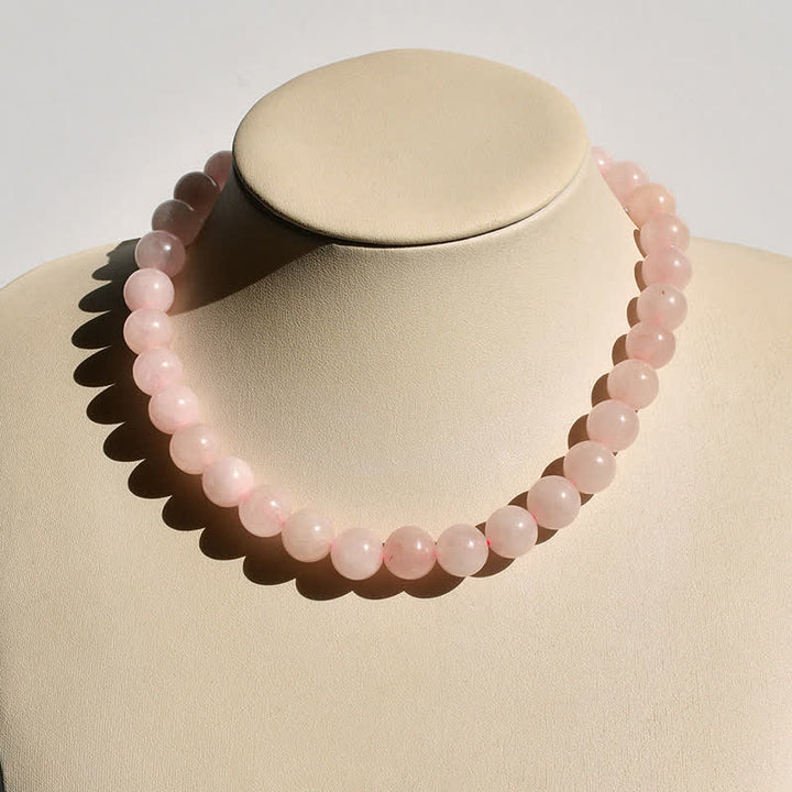 Buddha Stones Collar con cuentas de turmalina aguamarina de cristal natural de 12 mm para sanación. - image 9