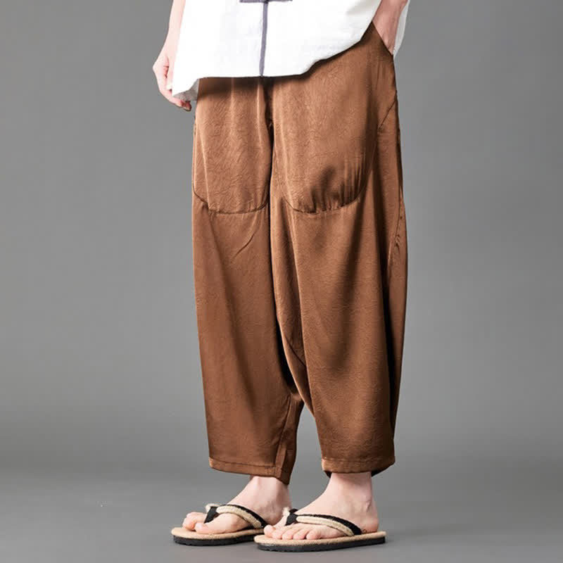 Buddha Stones Pantalones harem de verano informales para hombre con bolsillos de parche. - Perú - US/UK/AU46, EU56 (5XL) - image 13