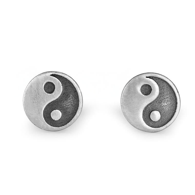 Buddha Stones Pendiente de plata de ley 925 con símbolo del equilibrio Yin Yang. - image 5