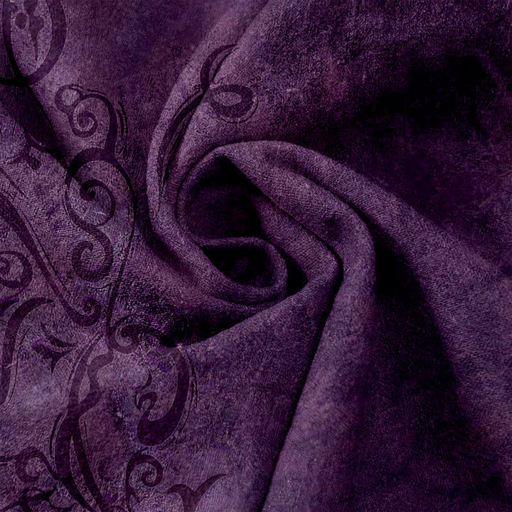Buddha Stones Pantalones de mujer de terciopelo de algodón con estampado de enredaderas y cintura elástica con bolsillos. - image 3