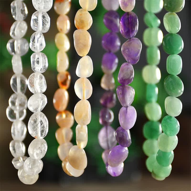 Buddha Stones Collar con cuentas de cristal de formas irregulares de ágata india natural - image 11