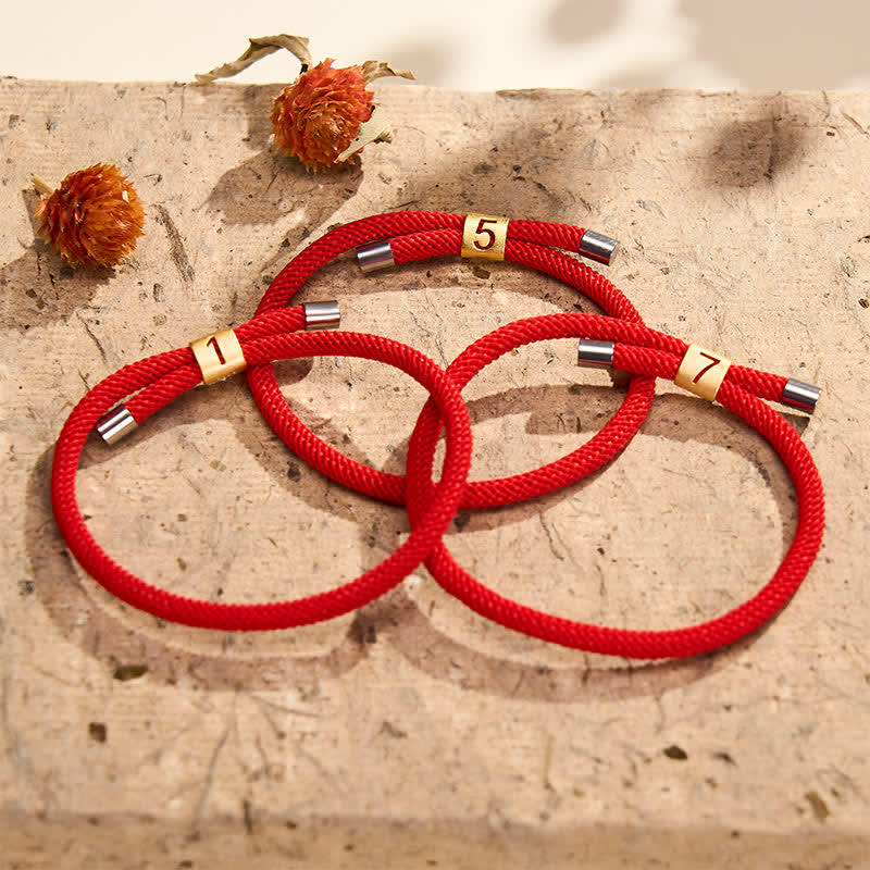 Buddha Stones Pulsera protectora ajustable con números angelicales de un solo dígito - image 0